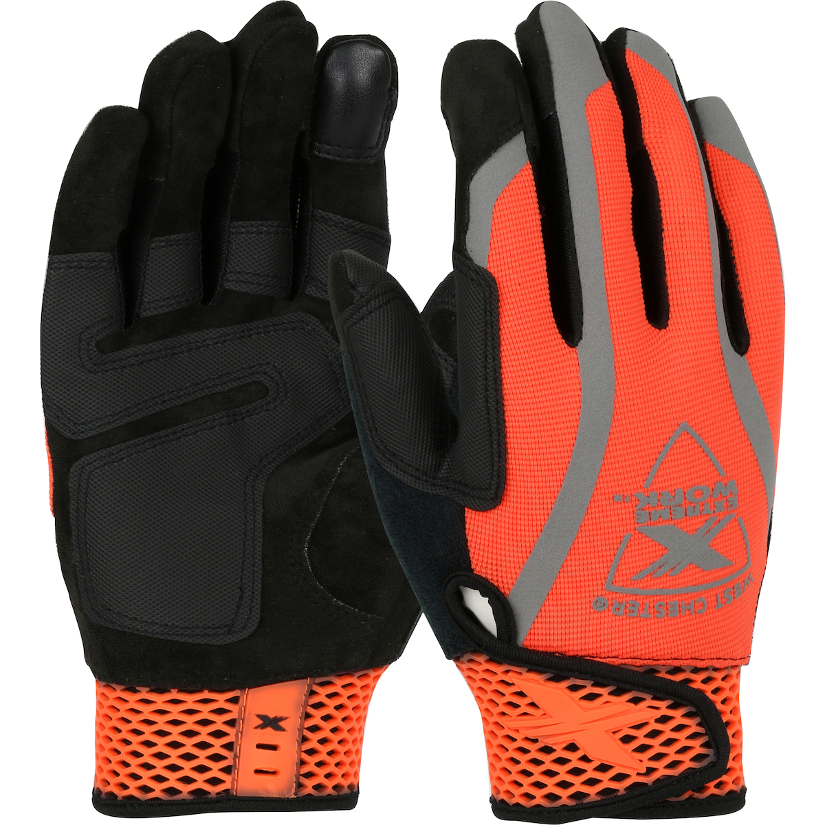 Extreme Work® VizX™ Gloves HiViz Touchscreen Compatible Work Gloves
